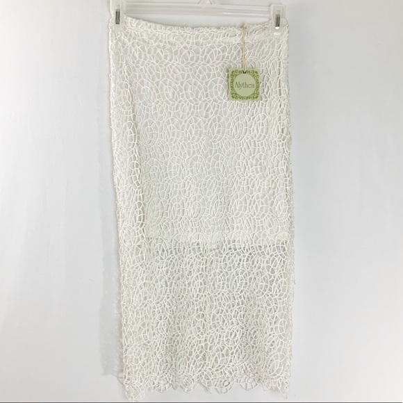 Alythea Dresses & Skirts - Alythea Skirt In White with Lace